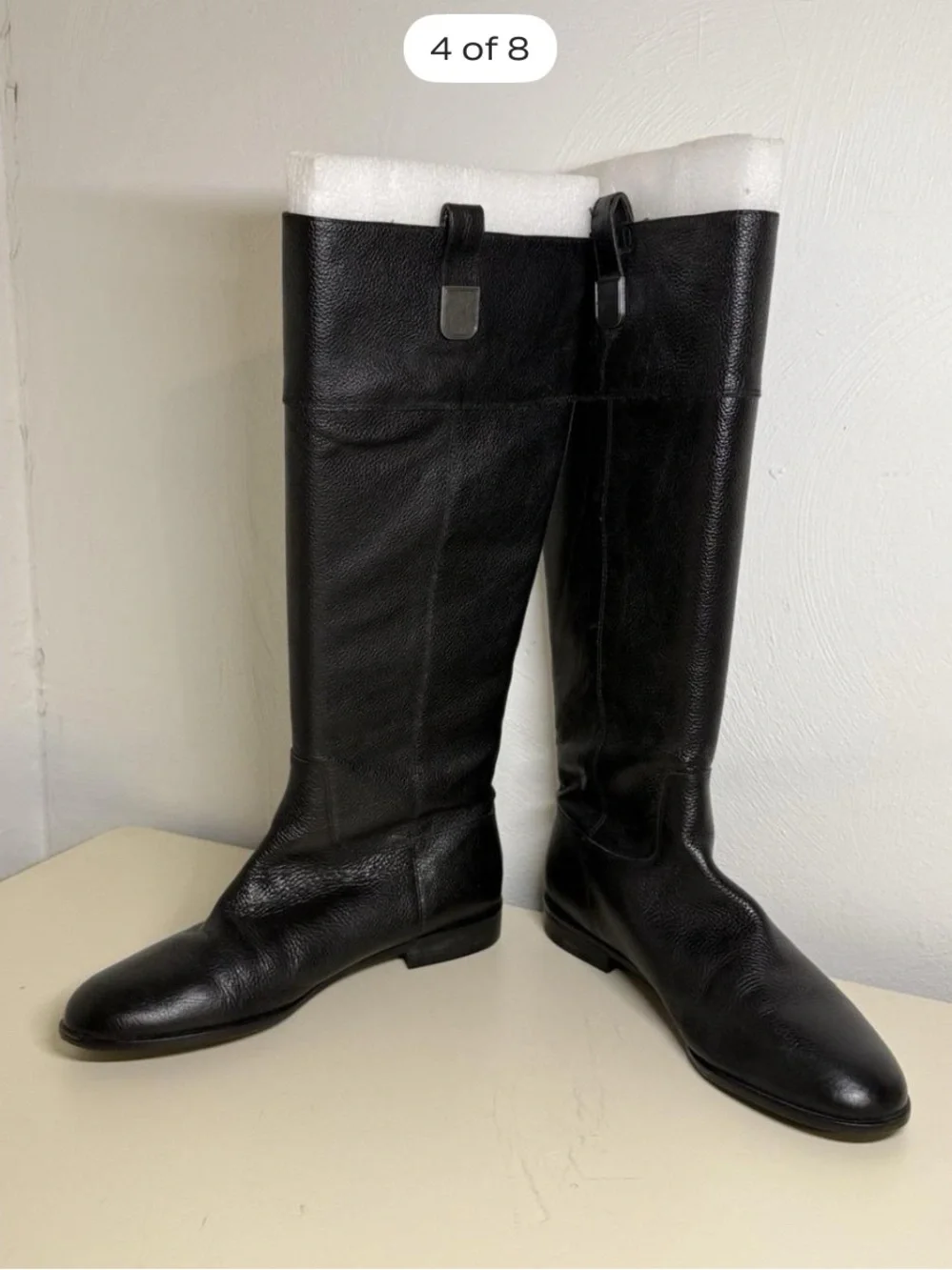 Banana Republic Black Pebbled Leather Over-the-Knee Boots